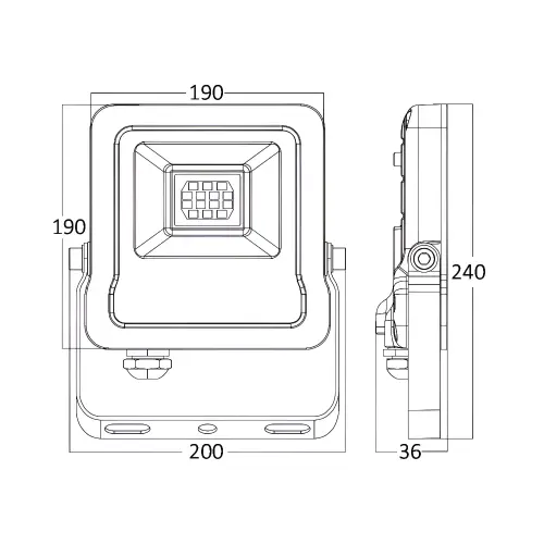 Braytron LED Reflektor 50W Sivi Zeleni IP65 BT61-05052