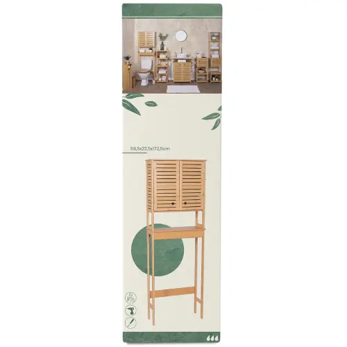 Tendance kupatilski ormarić sa 2 vrata i policom TRINIDAD 63X23X179CM MDF BAMBOO 9904764