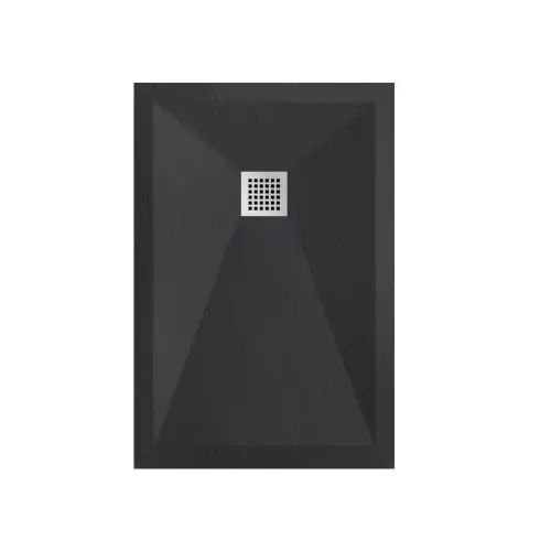Astral Stone Tuš kada 120x80 - Liveni mermer Crna 