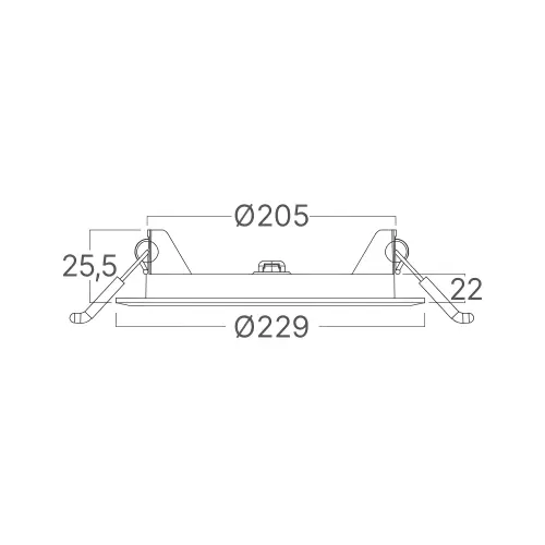 Braytron LED Panel Ugradni Okrugli 8" 18W Beli 4000K BP01-61810