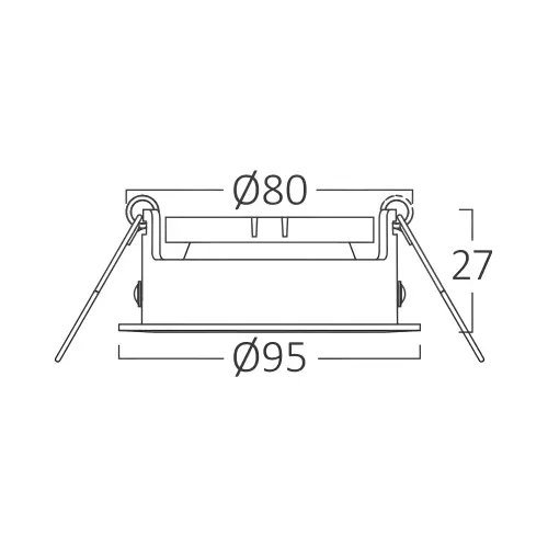 Braytron GU10 Ugradna Rozetna Okrugla Bela BH03-04120