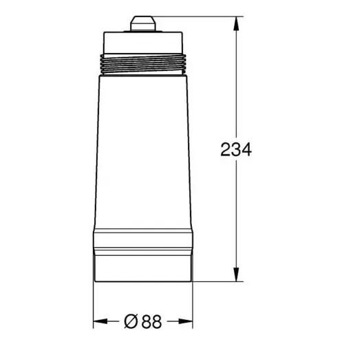 Grohe Blue Filter S-size - tehnički crtež