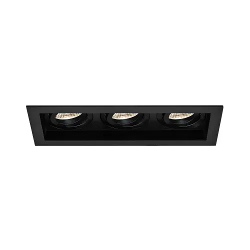 Braytron GU10 Ugradna Rozetna Kvadratna Trostruka Crna/Crna BH03-05041