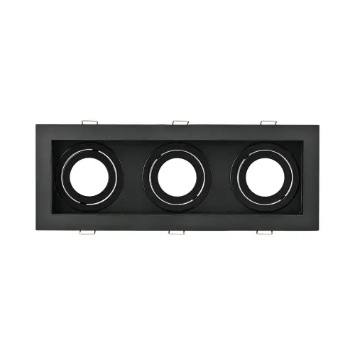 Braytron GU10 Ugradna Rozetna Kvadratna Trostruka Crna/Crna BH03-05041