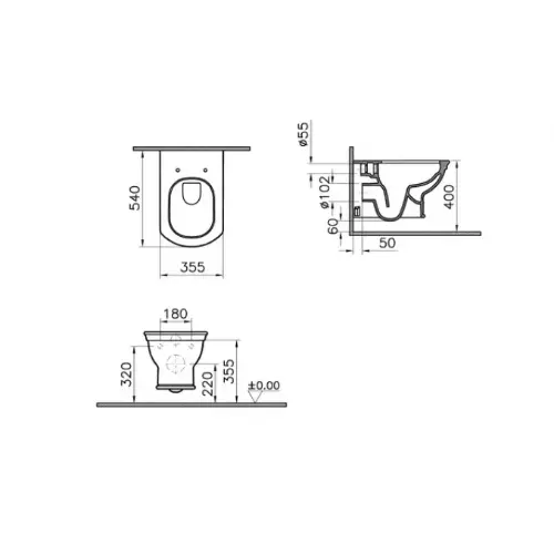 Vitra WC šolja VALARTE RIM-EX