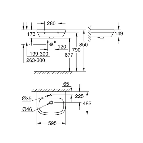 Grohe Euro Ceramic Umivaonik 60 39335000