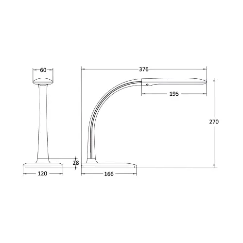 Braytron LED Stona Lampa 7W Crna 5000K BK01-01411