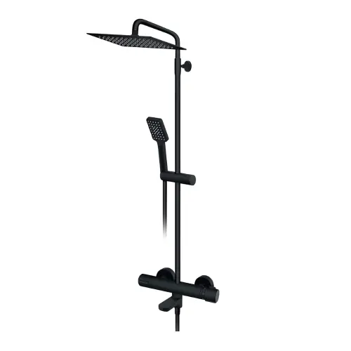 Rosan S2 Black Termostatski Usponski tuš sa IZLIVOM 2T37351B