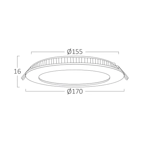 Braytron LED Panel Ugradni Okrugli 6" 12W Beli 3000K BP01-41200
