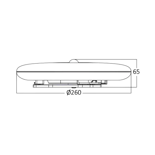 Braytron LED Plafonjera D260 Okrugla 18W sa Senzorom 6500K IP44 BH15-01130