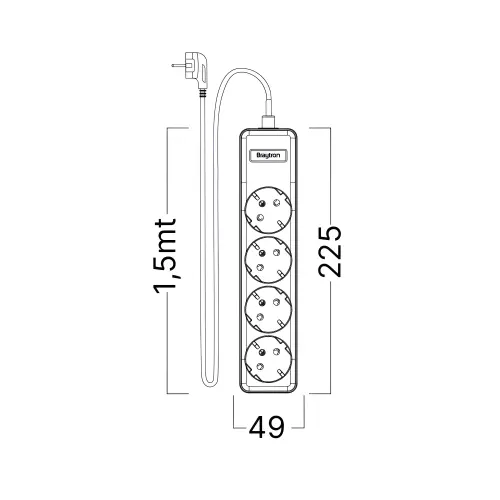 Braytron Produžni Kabl 4-Way EU 1.5M BY72-00041