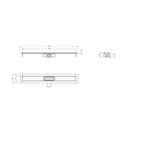 Aco Classic tuš kanalica telo 685mm 9010.88.22 - tehnički crtež