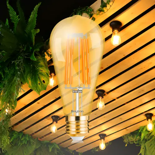 Braytron Dimabilna LED Filament Sijalica ST64 6W E27 Amber 2200K BB46-60620