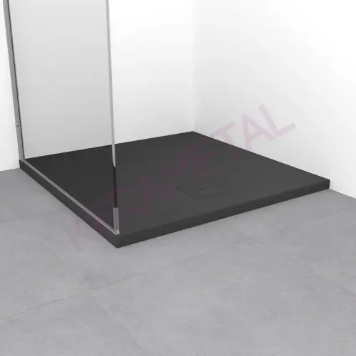 Kolpa Tuš kada Moonwalk Q100x100 - Liveni mermer Antracit 596960