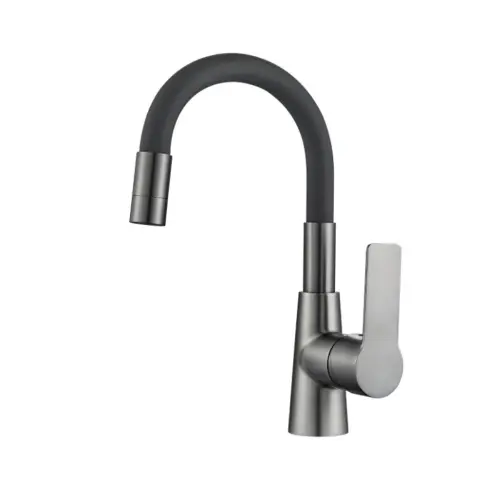Inter Ceramic Slavina za lavabo jednoručna alisado 1m sedal cink mesing sil. gun grey