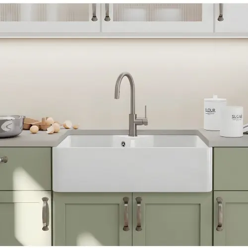 Blanco VILLAE DOUBLE FARMHOUSE CR.WHITE