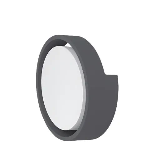 Braytron LED Zidna Svetiljka Okrugla 12W Sivi 6500K IP65 BG38-00732