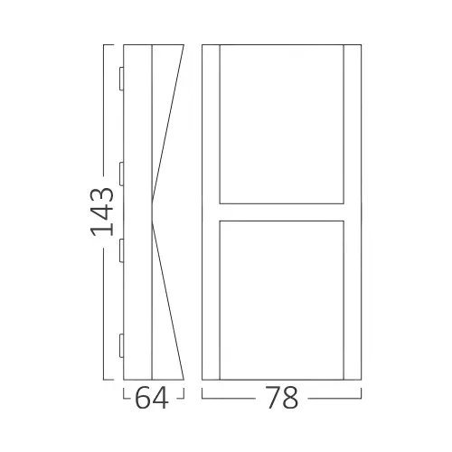 Braytron LED Zidna Svetiljka Double 2X6W Sivi CCT IP65 BG38-02782