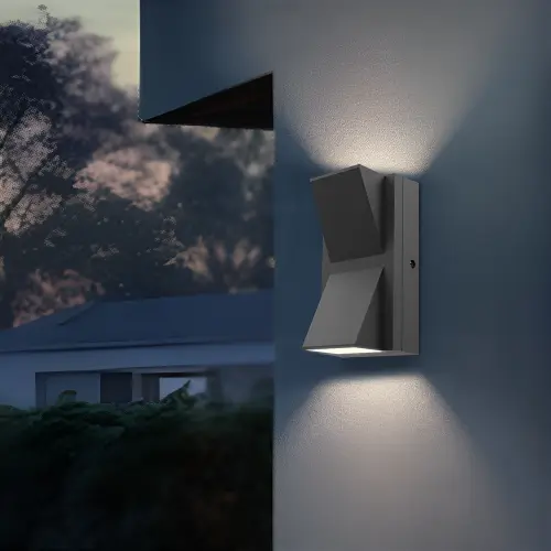Braytron LED Zidna Svetiljka Double 2X6W Sivi CCT IP65 BG38-02782