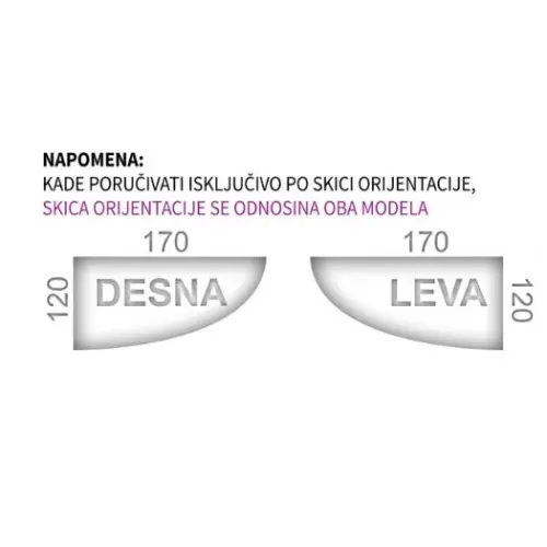 Astral Tea LUX G sa grejačem LEVA 170x80 Hidromasažna kada (hidro aero)