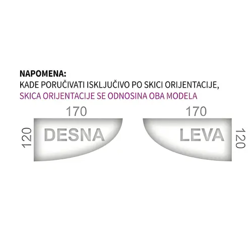 Astral Tea LUX G sa grejačem LEVA 170x80 Hidromasažna kada (hidro aero)