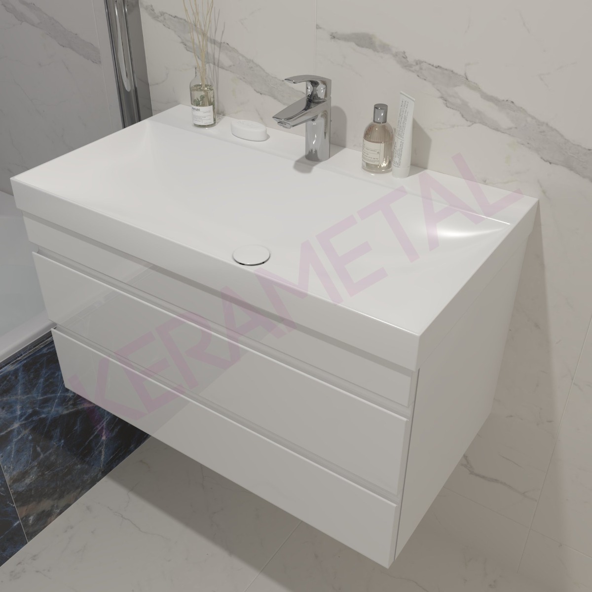 Kolpa ormarić sa umivaonikom Naomi OUN 80cm White 546030