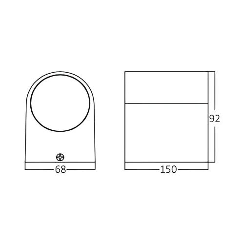 Braytron GU10 Zidna Svetiljka Double Sivi IP44 BG32-00222