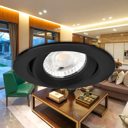 Braytron LED Spot Svetiljka Okrugla 5W Crna 3000K BD02-00501
