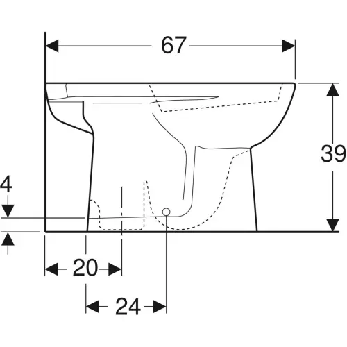 Geberit Selnova WC šolja za Monoblok podna vertikalni odvod 500.281.01.1