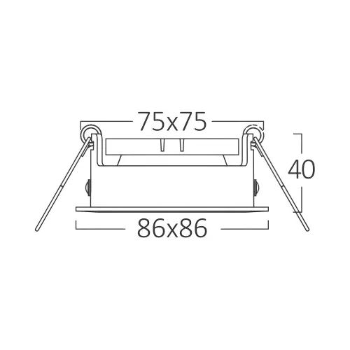 Braytron GU10 Ugradna Rozetna Kvadratna Crna BH03-04101