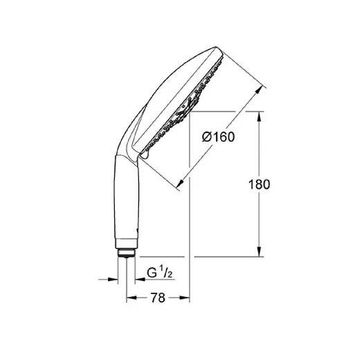 Grohe Rainshower 160 tuš ručica 4 funkcije 28765000