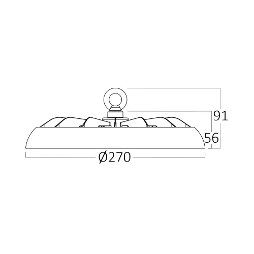 Braytron LED Industrijsko Zvono 100W Crni CCT IP65 BT45-39181