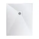 Astral Lithos Tuš kada 100x80 - Liveni mermer Bela