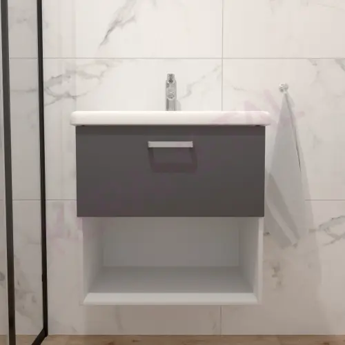 Kolpa ormarić sa umivaonikom i fiokom Evelin OUE II 65cm Gray/Antracite 573870