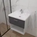Kolpa ormarić sa umivaonikom i fiokom Evelin OUE II 65cm Gray/Antracite 573870