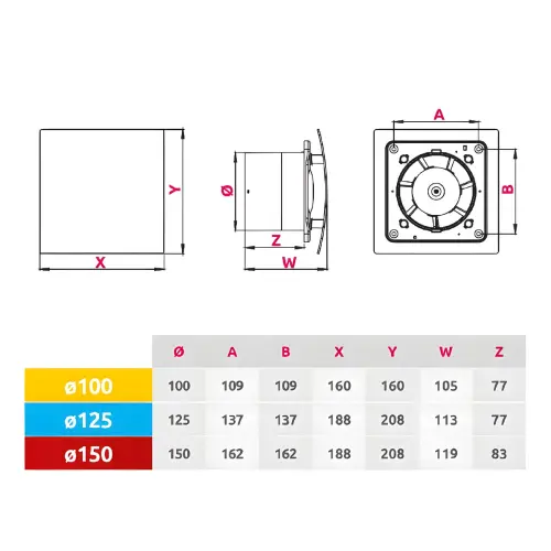 Awenta Escudo ventilator ø100