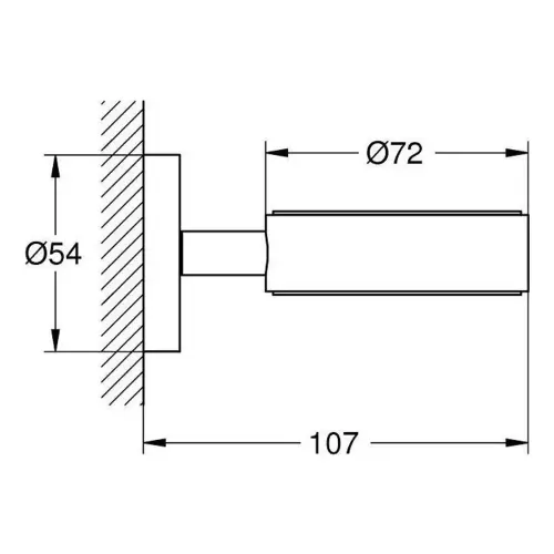 Grohe Essentials DRŽAC SAPUNA 40369001 - tehnički crtež