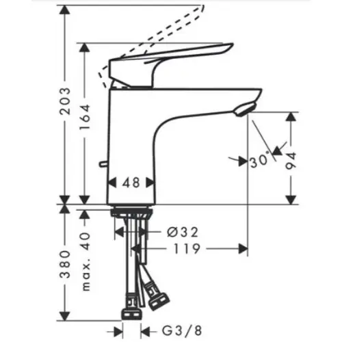 Hansgrohe Logis E 100 za lavabo 71161000