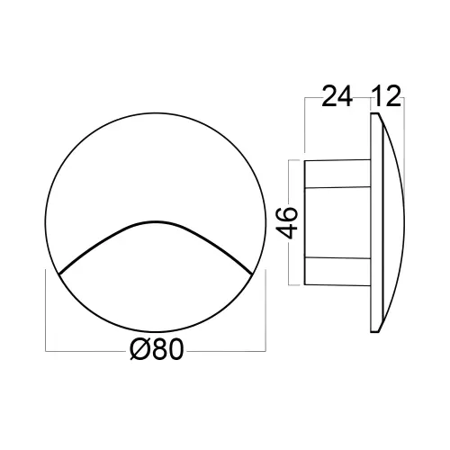 Braytron LED Zidna Svetiljka Veksus 3W Beli 3000K IP65 BG39-00300