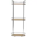 Tendance žičana Trostruka polica 135X245X625CM METAL/BAMBUS BAMBUS