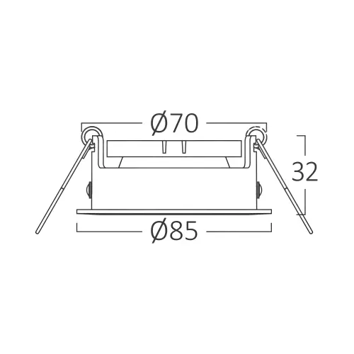 Braytron GU10 Ugradna Rozetna Okrugla Crna/Zlatna BH03-05116