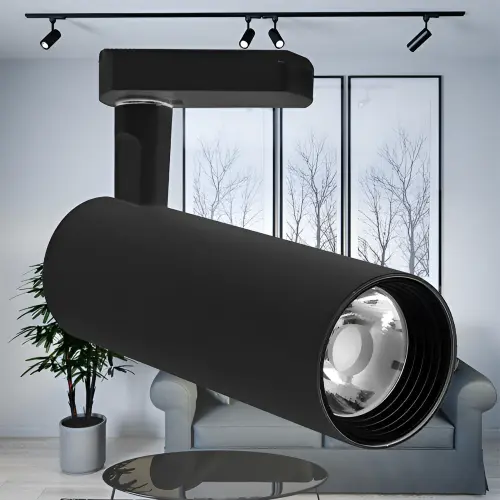 Braytron LED Šinski Reflektor 15W Crni 3000K Trofazni BD30-51401