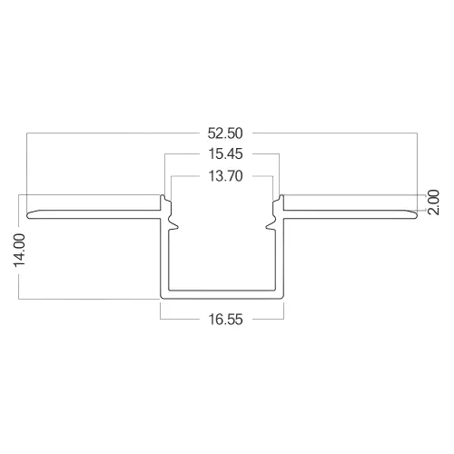 Braytron Aluminijumski Gipsani LED Profil 2M Srebrni BY39-01423
