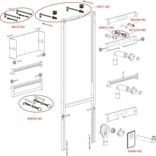 Alca ugradni element za lavabo A104/1120 - tehnički crtež