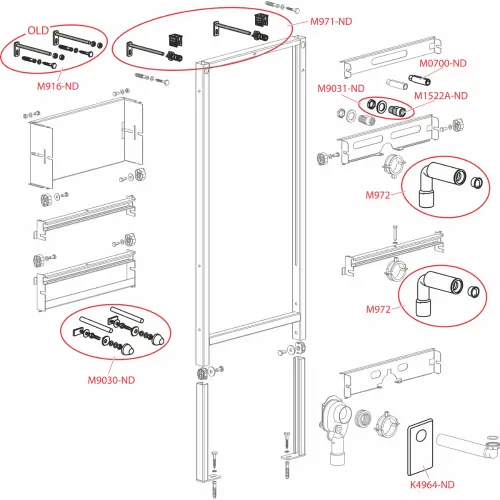 Alca ugradni element za lavabo A104/1120 - tehnički crtež