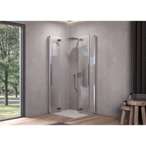 Kolpa Polaris Tuš kabina Q80 SBR/1 Fold Silver brill 516090