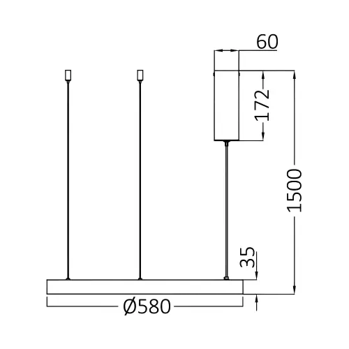 Braytron LED Visilica Okrugla 46W Beli CCT IP20 BH17-01380