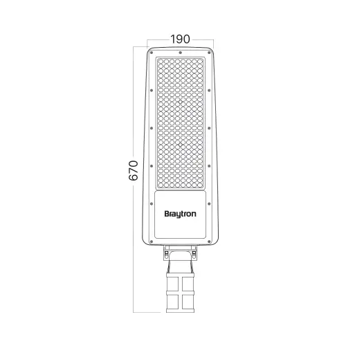 Braytron LED Ulična Svetiljka 150W Siva 6500K IP66 BT42-19432