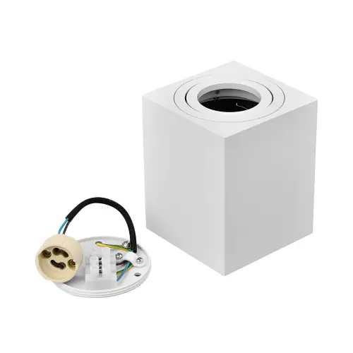 Braytron GU10 Nadgradni Spot Kvadratni Beli BH04-30310