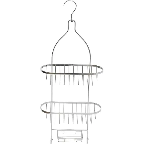 Tendance Dvostruka viseća polica sa POSUDom za SAPUN 26X11X63CM METAL HROM